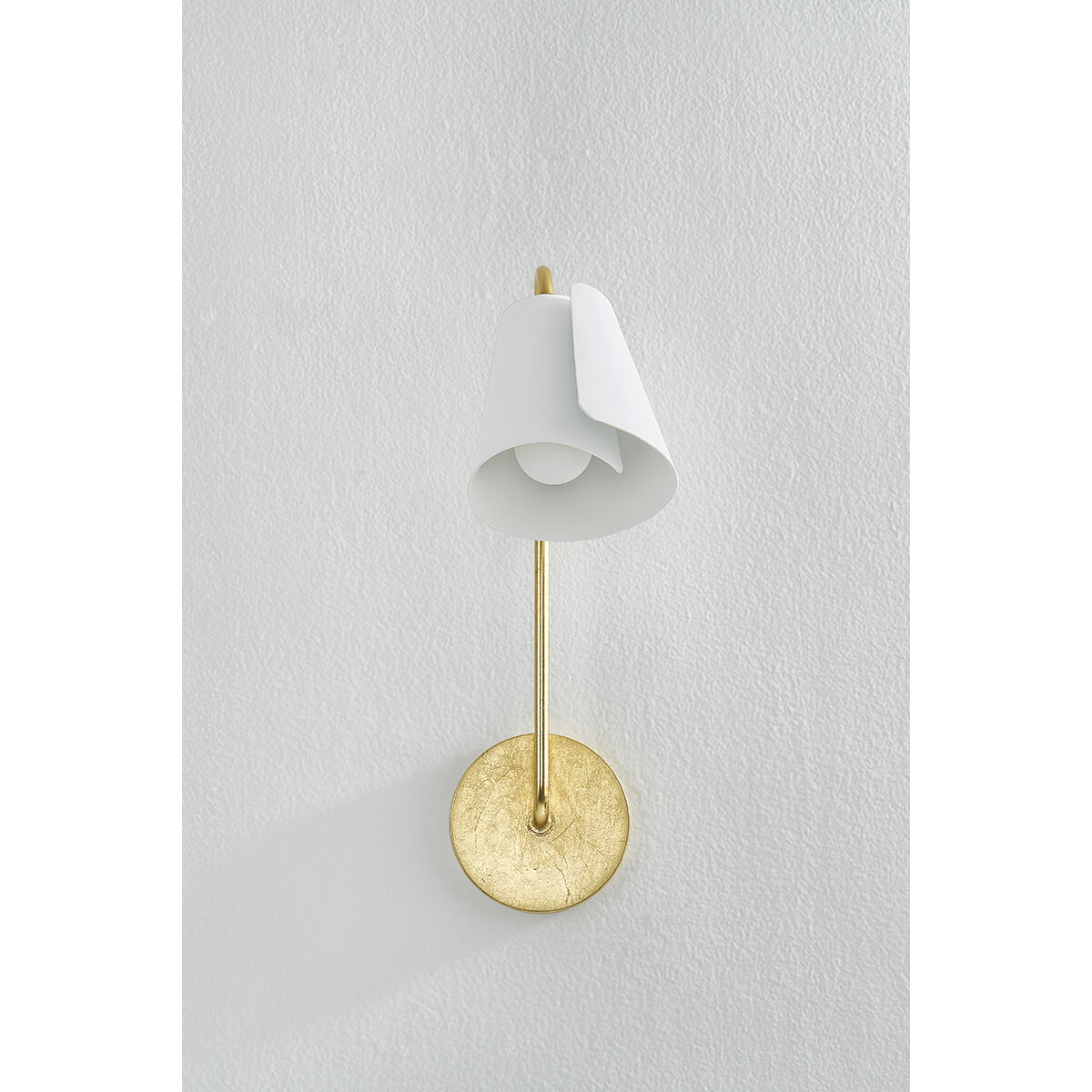 Lila 1 Light 5.5 inch Gold Leaf/Textured On White Combo Wall Sconce Wall Light